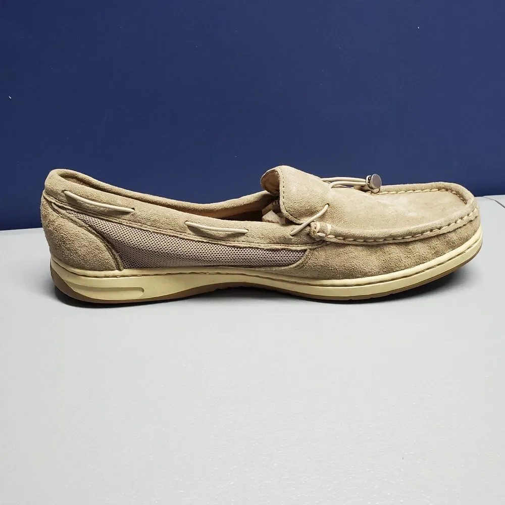 SPERRY Top Spider Nautical Boat Shoes Womens Size 10 Gray‎ Suede Slip On 9453333